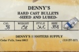 600+ Hard Cast Bullets - 38 Caliber - Sized & Lubes