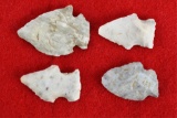 (4) Early Native American Artifacts - Projectile Points - Arrowheads
