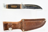 Vintage Sharp Hunting Knife  - W/ Original Leather Sheath
