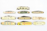 (10) Vintage Advertising Pocket Knives