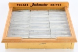 Vintage Jack-Master Pocket Knives Countertop Display case