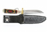 New Hunting Knife - W/ Box & Leather Sheath