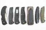 (7) Folding Knives - W/ Belt Clips