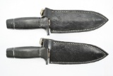 (2) Vintage Daggers - W/ Leather Sheaths