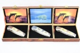 (3) New-In-Presentation Cases Dolphin/ Polar Bear Folding Knives