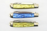 (3) Vintage Solingen Folding Knives - Dual Blades