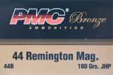 200 Rounds - PMC Bronze 44 Rem. Mag. Ammunition - Jacketed Hollow Point - 180 Grain
