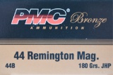 100 Rounds - PMC Bronze 44 Rem. Mag. Ammunition - Jacketed Hollow Point - 180 Grain