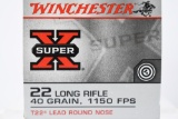 2500 Rounds - Winchester Super-X 22 LR Rimfire Ammunition - Match T22 - LRN - 40 Grain