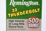 2500 Rounds - Remington Thunderbolt 22 LR Rimfire Ammunition - High Velocity - 40 Grain
