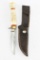 Vintage Hunting Knife W/ Sheath - Marbles