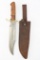 Vintage Bowie Knife W/ Sheath - Timber Rattler