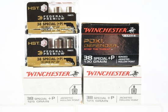 38 Special +P Caliber Ammunition - Winchester/ Federal - 160 Rounds
