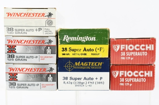 38 Super Auto +P Caliber Ammunition - Various Brands - 350 Rounds