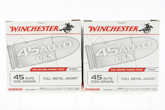 45 ACP Caliber Ammunition - Winchester - 400 Rounds