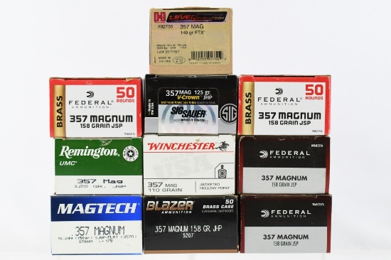 357 Magnum Caliber Ammunition - Various Brands - 417 Rounds