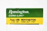 7mm-08 Rem. Caliber Ammunition - Remington - 18 Rounds