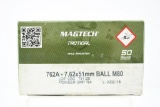 7.62x51 Caliber Ammunition (Ball M80) - Magtech - 50 Rounds