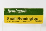 6mm Rem. Caliber Ammunition - Remington - 20 Rounds
