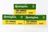 250 Savage Caliber Ammunition - Remington - 59 Rounds