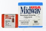 45 ACP Caliber Bullets - Hornady/ Midway - 150 Bullets