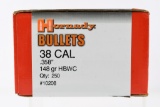 38 Caliber Bullets - Hornady - 250 Bullets
