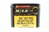 357 SIG Caliber Bullets - Barnes - 40 Bullets