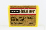 50 Action Express Caliber Cases - Speer - 20 Cases