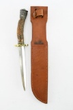 Vintage Hunting Knife W/ Sheath - Unmarked