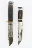 (2) Vintage Hunting Knives - Marbles/ Unmarked