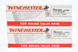 9mm Luger Caliber Ammunition - Winchester - 200 Rounds