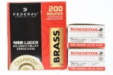 9mm Luger Caliber Ammunition - Winchester/ Federal - 400 Rounds