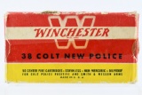 38 S&W (.38 Colt New Police)  Caliber Vintage Ammunition - Winchester - 50 Rounds