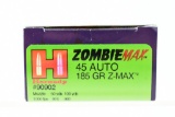 45 ACP Caliber Ammunition - Hornady Zombie Max - 20 Rounds