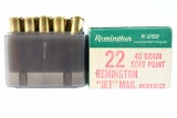 22 Rem. Jet Caliber Ammunition - Remington/ Reloads - 100 Rounds
