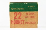 22 Hornet Caliber Vintage Ammunition - Remington - 50 Rounds