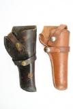 (2) Brauer/ Hunter Brown Leather Holsters