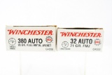 (62 Rounds) Winchester 380 Auto & 32 Auto Ammunition (SELLS TOGETHER)