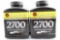 Accurate 2700 Smokeless Gun Powder - Factory Sealed - (2) 1 lbs. Containers