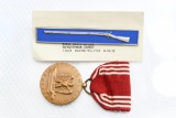 (2) U.S. Infantryman Expert Marksmanship Pin & U.S. Army Good Conduct Medal