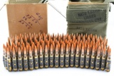 U.S. 1960's Military Surplus, 7.62 NATO Linked Ammunition (Tracers) W/ Pouch - 162 Rounds
