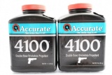 Accurate 4100 Smokeless Gun Powder - Factory Sealed - (2) 1 lb. Containers