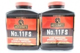 Accurate 11 FS Spherical Propellant Reloading Powder - Factory Sealed - (2) 1 lbs. Containers