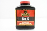 Accurate No. 5 Spherical Propellant Reloading Powder - Factory Sealed - 1 lb. Container
