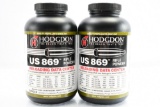 Hodgdon, US 869 Rifle Powder  - Factory Sealed - (2) 1 lbs. Containers