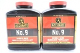 Accurate No. 9 Smokeless Gun Powder - Factory Sealed - (2) 1 lbs. Containers