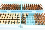 22-250 Rem. - Reloaded Ammunition - Hollow Point/ BT - 133 Rounds & 53 Empty Cases