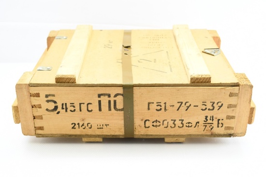Russian Military Surplus, 5.45x39 Caliber Ammunition - Sealed Crate (2 Spam Cans), 2,160-Rounds