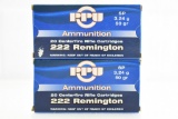 PPU 222 Rem. Ammunition - 40 Rounds