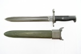 U.S. Model M1/M1905E1 Springfield Arsenal Bayonet, (Dated 1906) W/ Scabbard